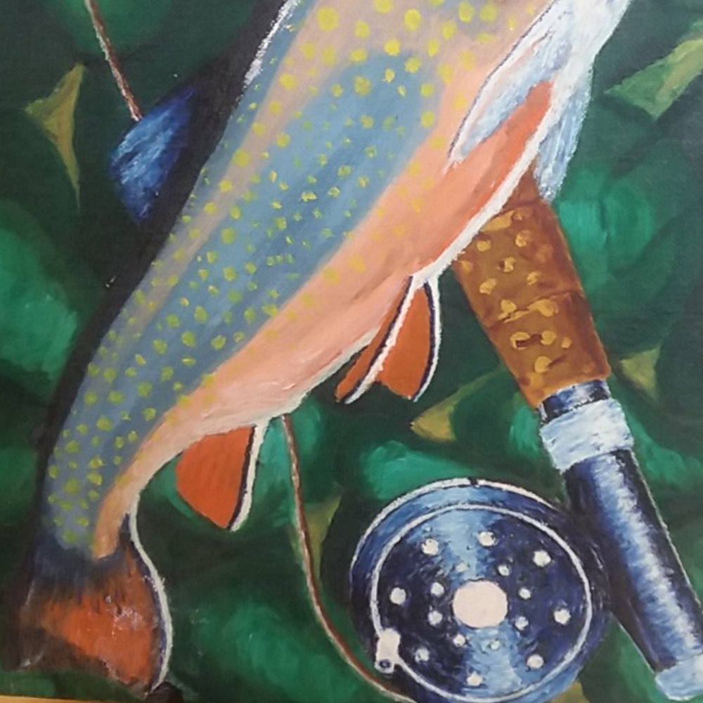 💥SOLD💥TROUT original art work - Picture 5 of 13